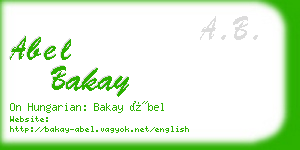 abel bakay business card